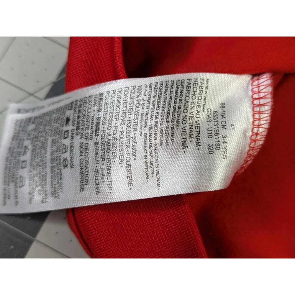 Nike Toddler Jacket Red Black Sz 4T Polyester